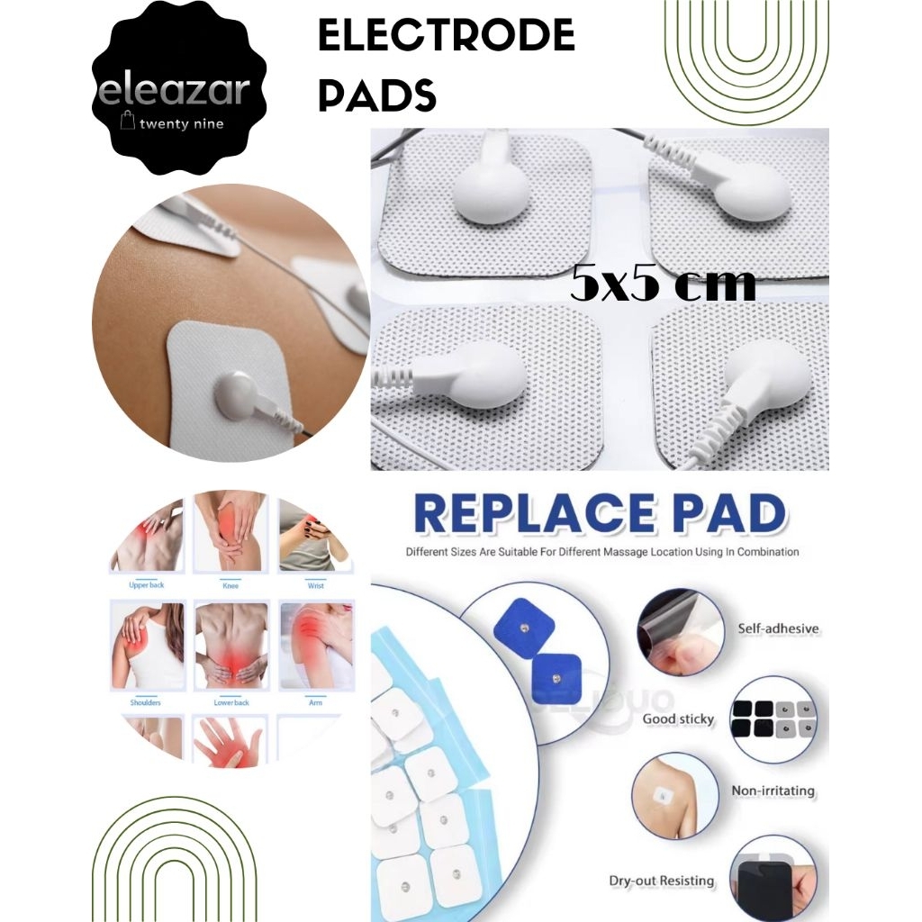 ELECTRODA PAD 2 PCS for TENS EMS | FISIOTERAPI PATCH GEL | ELECTRODA PAD ASSESORIES TENS EMS