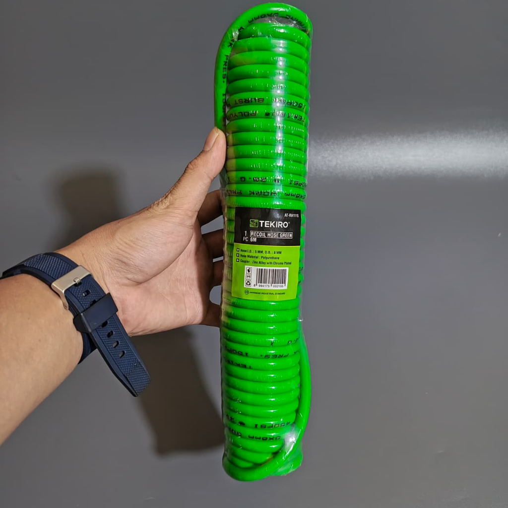 Tekiro selang angin kompresor 6 meter / selang kompresor angin lentur / selang spiral kompresor ori