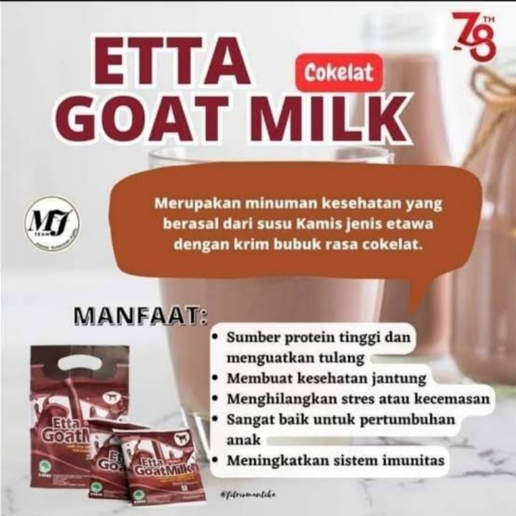 Etta goat milk (EGM) COKLAT, ORI HNI HPAI 10 SACHET