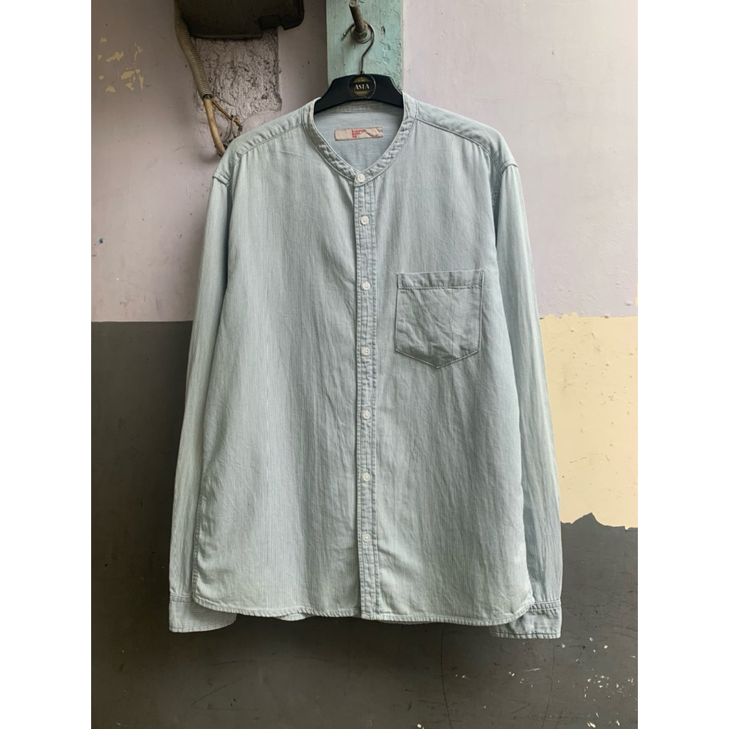 kemeja shanghai 8seconds stripe lengan panjang