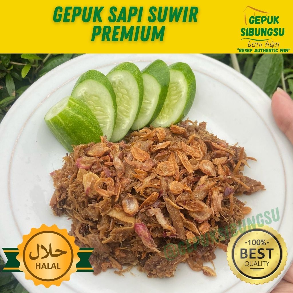 Gepuk Sibungsu - Empal Sapi Suwir Praktis Khas Bandung 100gr Matang Siap Saji Vacuum