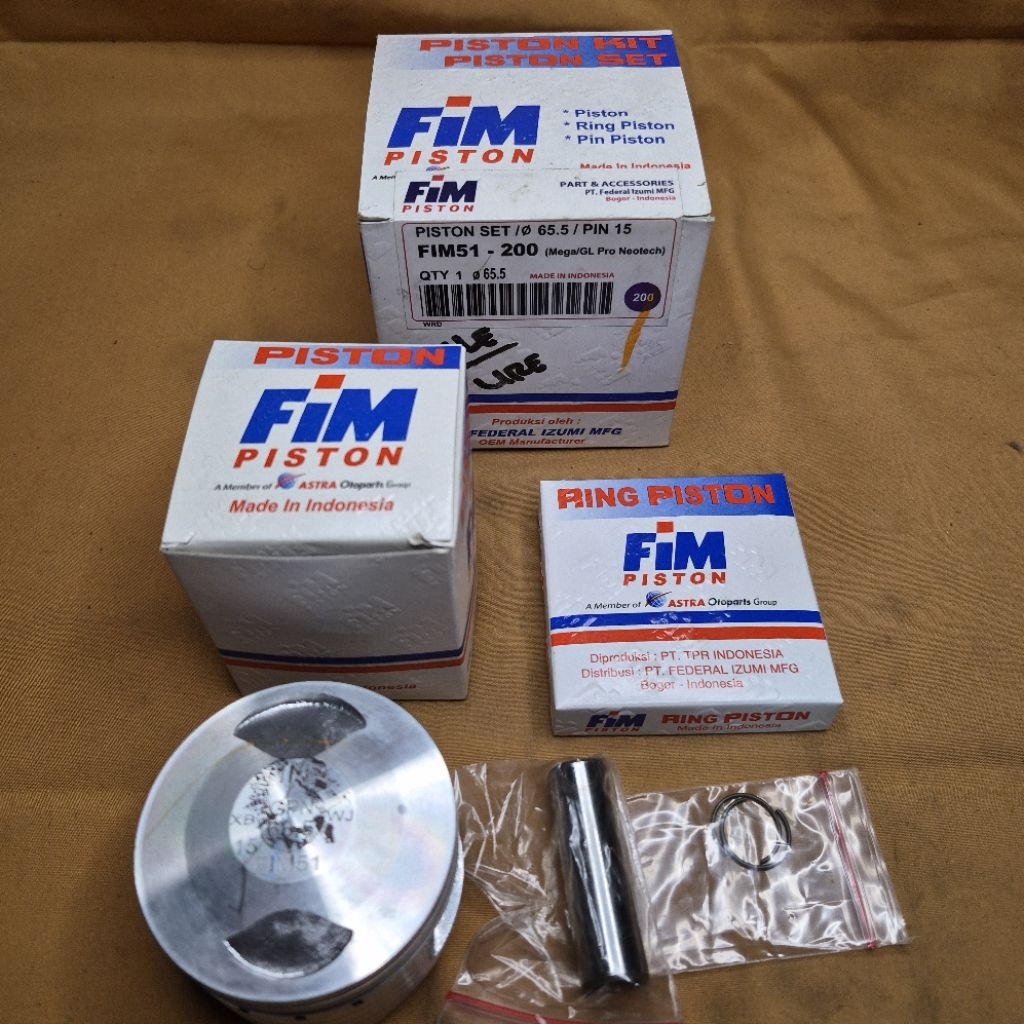 Piston Kit Piston Set Ring Honda GL PRO Neotech Megapro Pin 15 OS STD 50 100 150 200 300 Original Fi