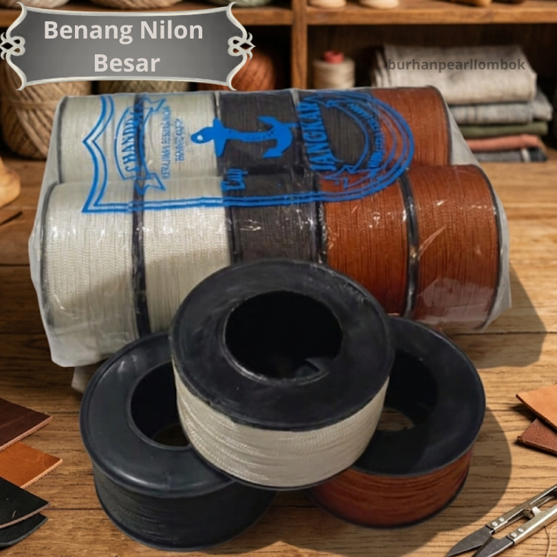 Benang Nilon Bangunan Benang Hitam Benang Coklat Putih 1 Pack Besar Pack Isi 10 Roll Besar