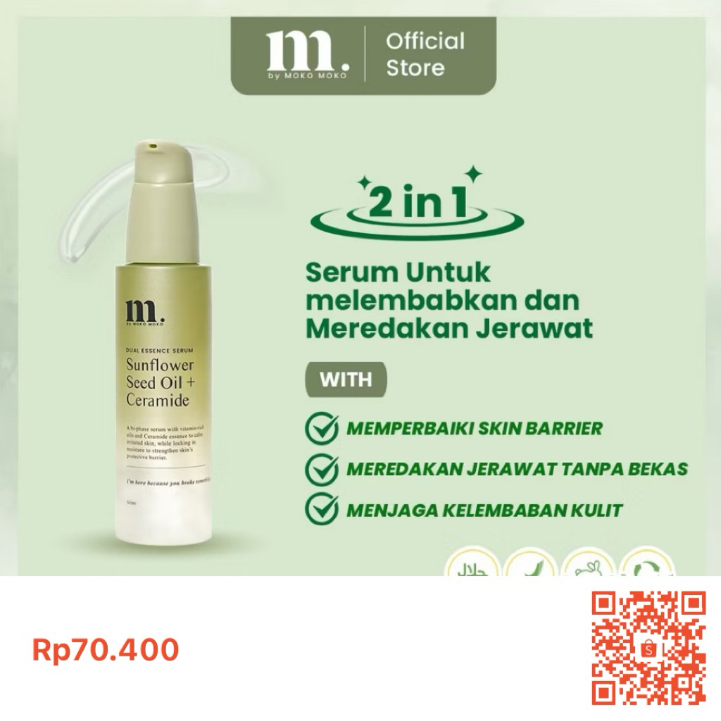 Moko Moko Dual Essense Serum Sunflower Seed Oil + Ceramile