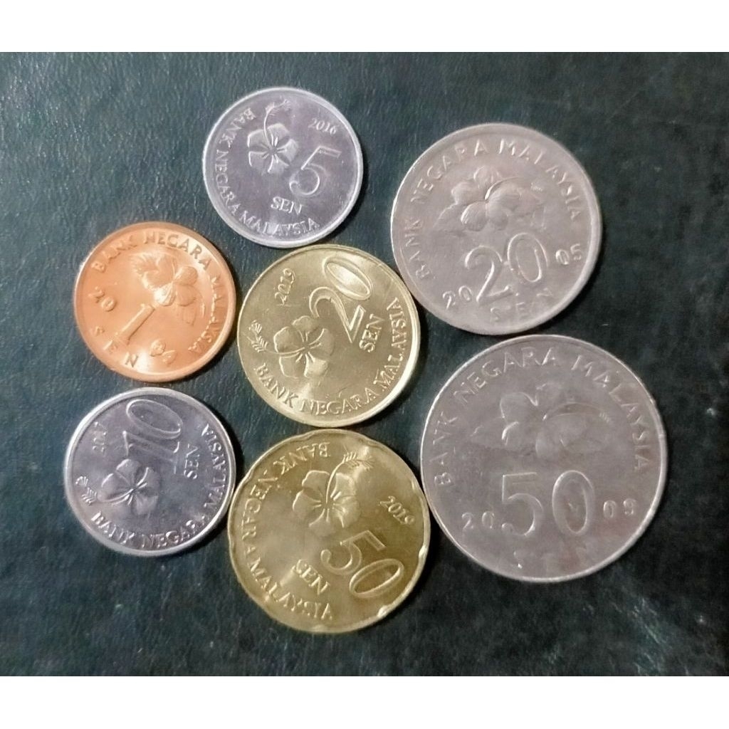 koleksi koin Malaysia 1 sen 20 sen sampai 50 sen malaysia
