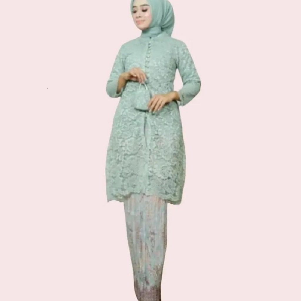 Set Kebaya Modern Tunik Kancing Seribu Busui Friendly Warna Wardah