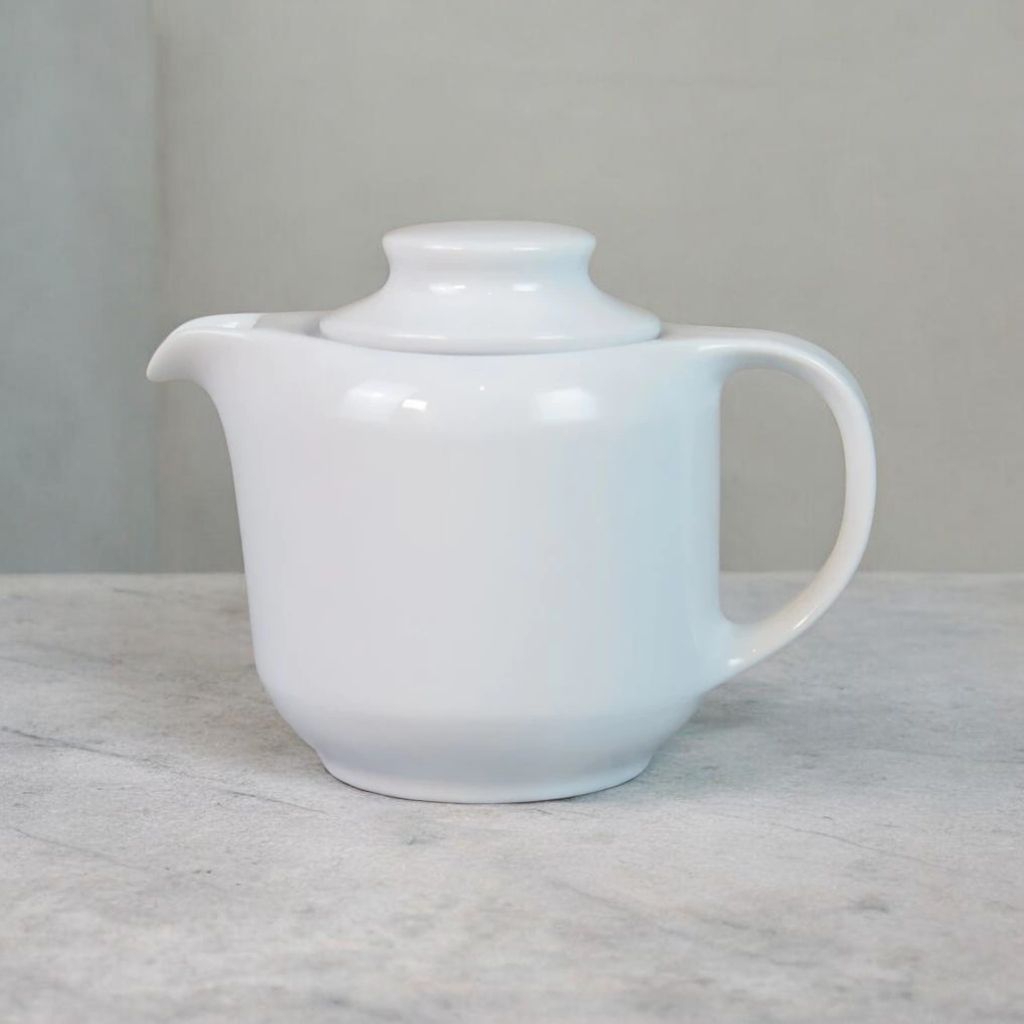 ZEN Tea Pot Small 390ml/ Teko Teh Keramik Porselen Putih