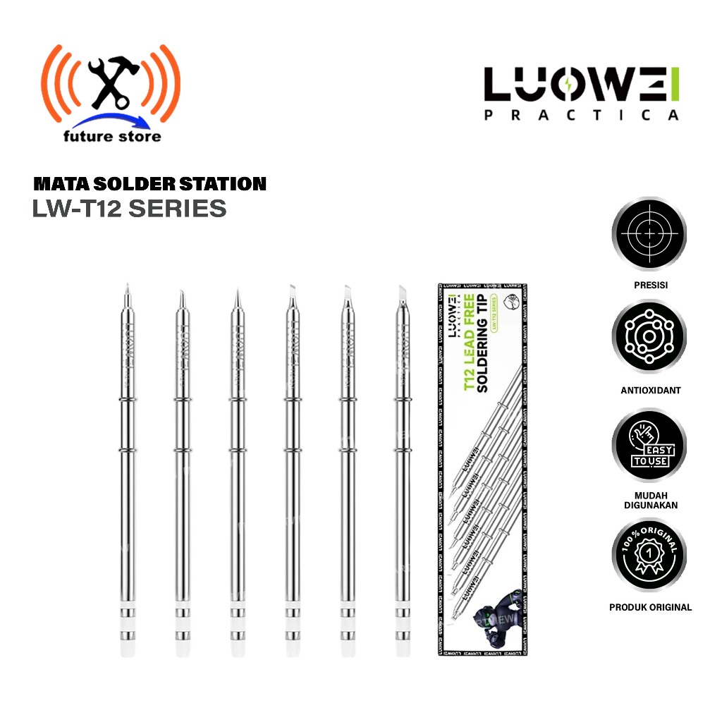 LUOWEI LW-T12 MATA SOLDER SERIES SOLDERING IRON TIP UNTUK T12 SOLDERING REWORK STASION ORIGINAL - MA