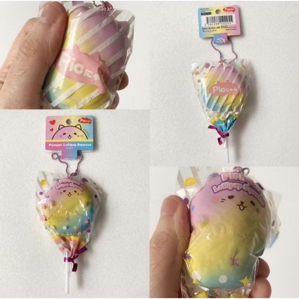Picnyan Lollipop Squeeze Rainbow Lollypop Squishy Picnic Harajuku Rare Cat