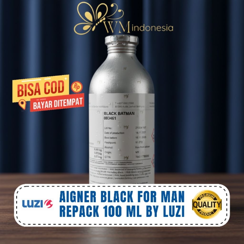 black batman inspired Aigner black by luzi  Aroma Maskulin Elegan Misterius Tahan Lama Premium Repac