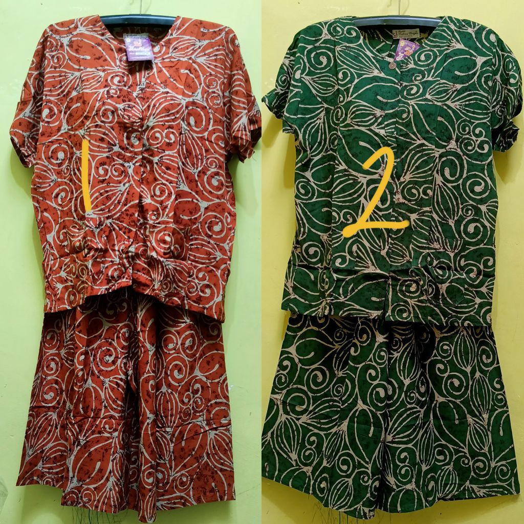 setelan kulot daster batik sultan ayu jumbo LD 124
