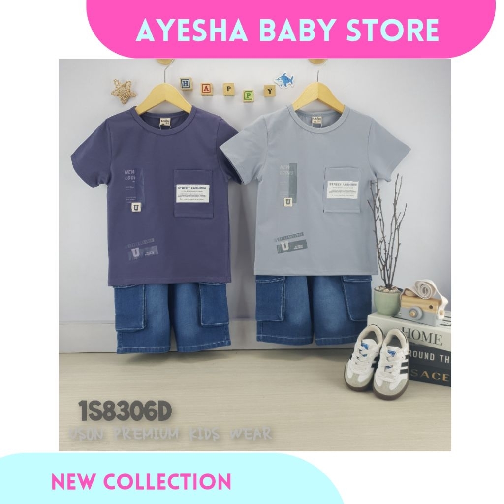 AYESHA Setelan Uson Celana Jeans Anak Cowok