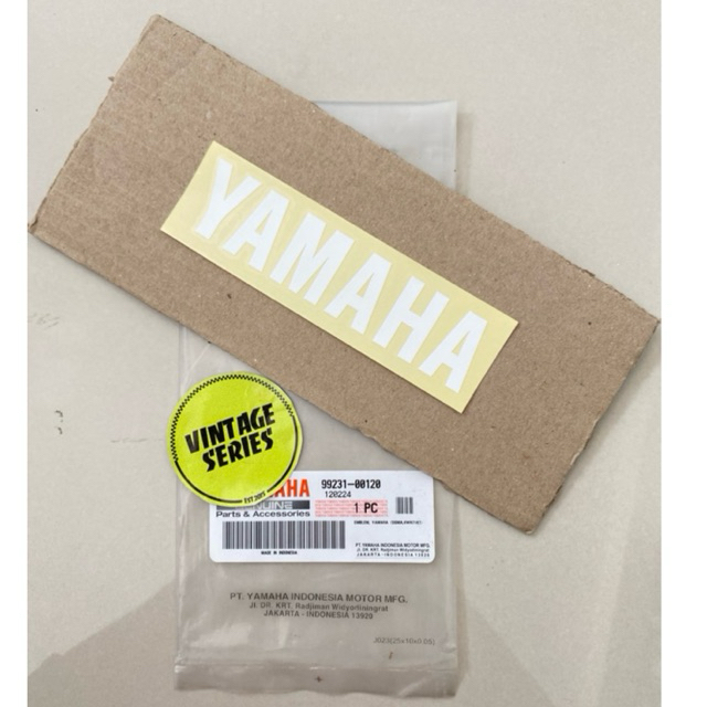 STIKER KUPINGAN SPAKBOR DEPAN F1ZR FIZR FORCE1 ORIGINAL YAMAHA WARNA PUTIH  99231-00120
