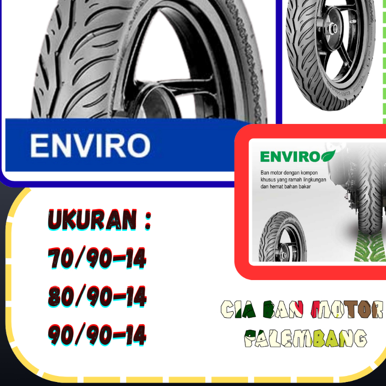 BAN MOTOR IRC ECOTRAX TUBELESS 70/90 RING14 & 80/90 RING14