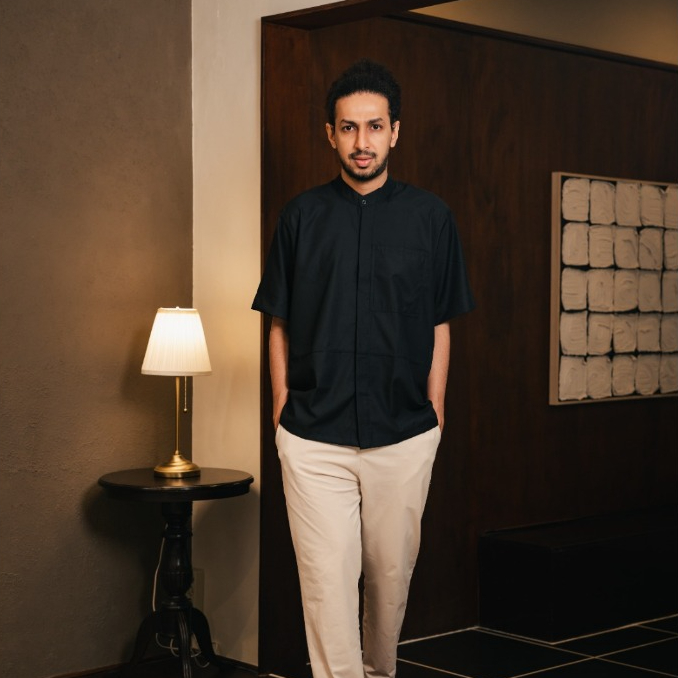 Haramayn Kemeja Koko - Hitam - Naseem Zarif