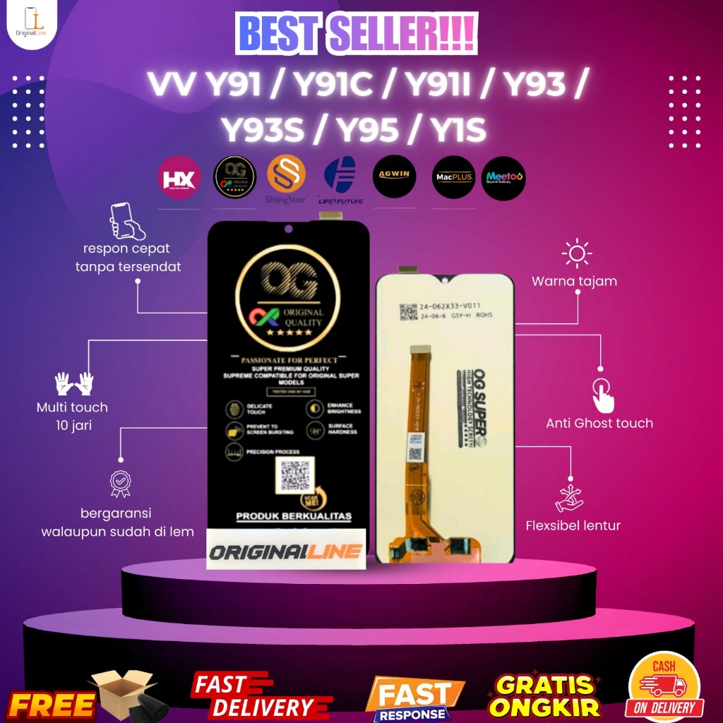 LCD + TS VIVO Y91 / Y91C / Y91I / Y93 / Y93S / Y95 / Y1S OEM UNIVERSAL BISA ZOOM / MULTITOUCH 10