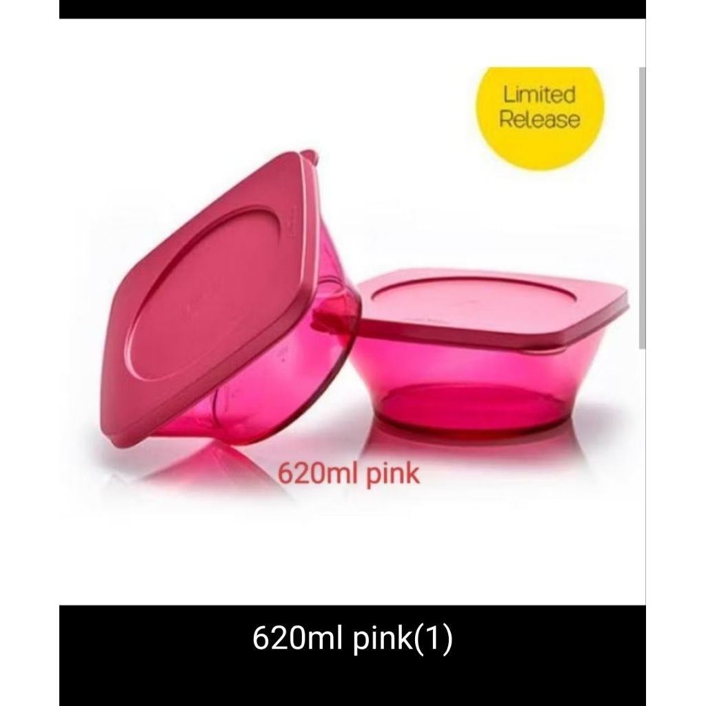 clear bowl pink (1) tupperware