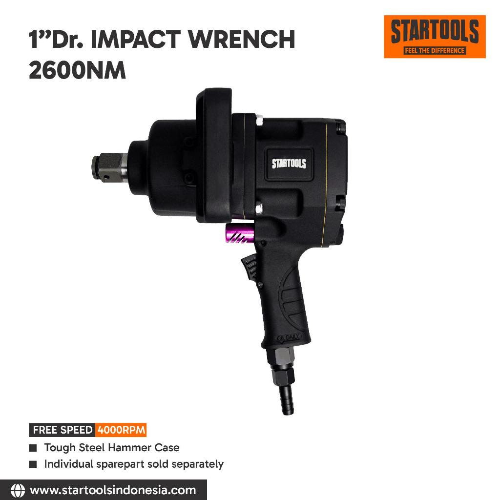 STARTOOLS Air Impact Wrench Angin Pneumatic 1" inch Torque Torsi 2600Nm Heavy Duty Pistol