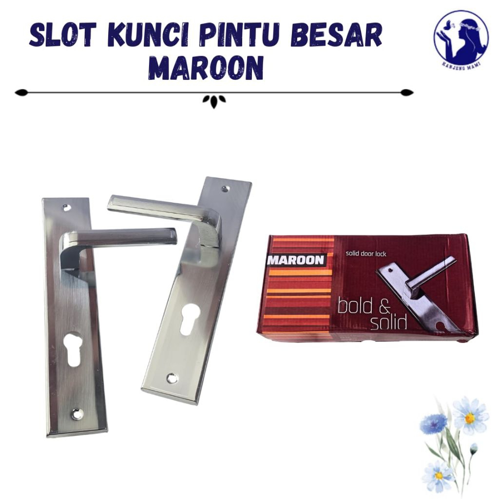 Kunci Pintu / Slot Pintu BESAR MAROON KOTAK