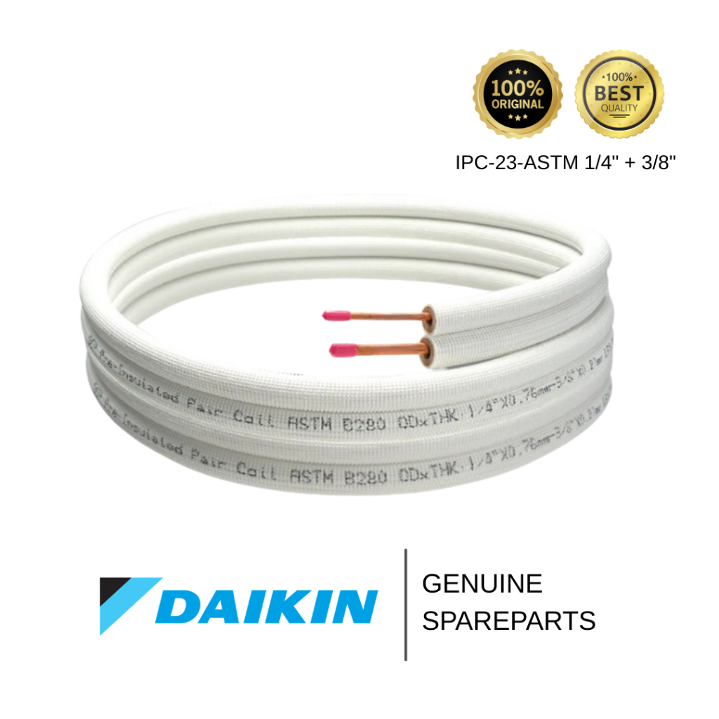 Pipa AC Daikin DSP IPC-23-ASTM 1/4" + 3/8" R32/R410a Tebal 0,8 untuk AC 1/2 - 1 PK Minimal pembelian