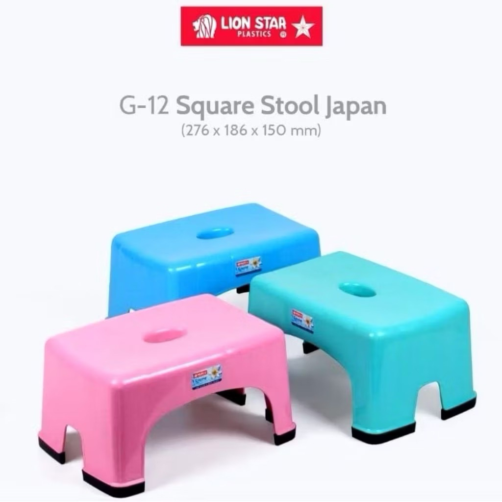 DINGKLIK - Bangku Jongkok Plastik Lion Star / Bangku Pendek Plastik / Dingklik Kotak Lion Star/ Bang