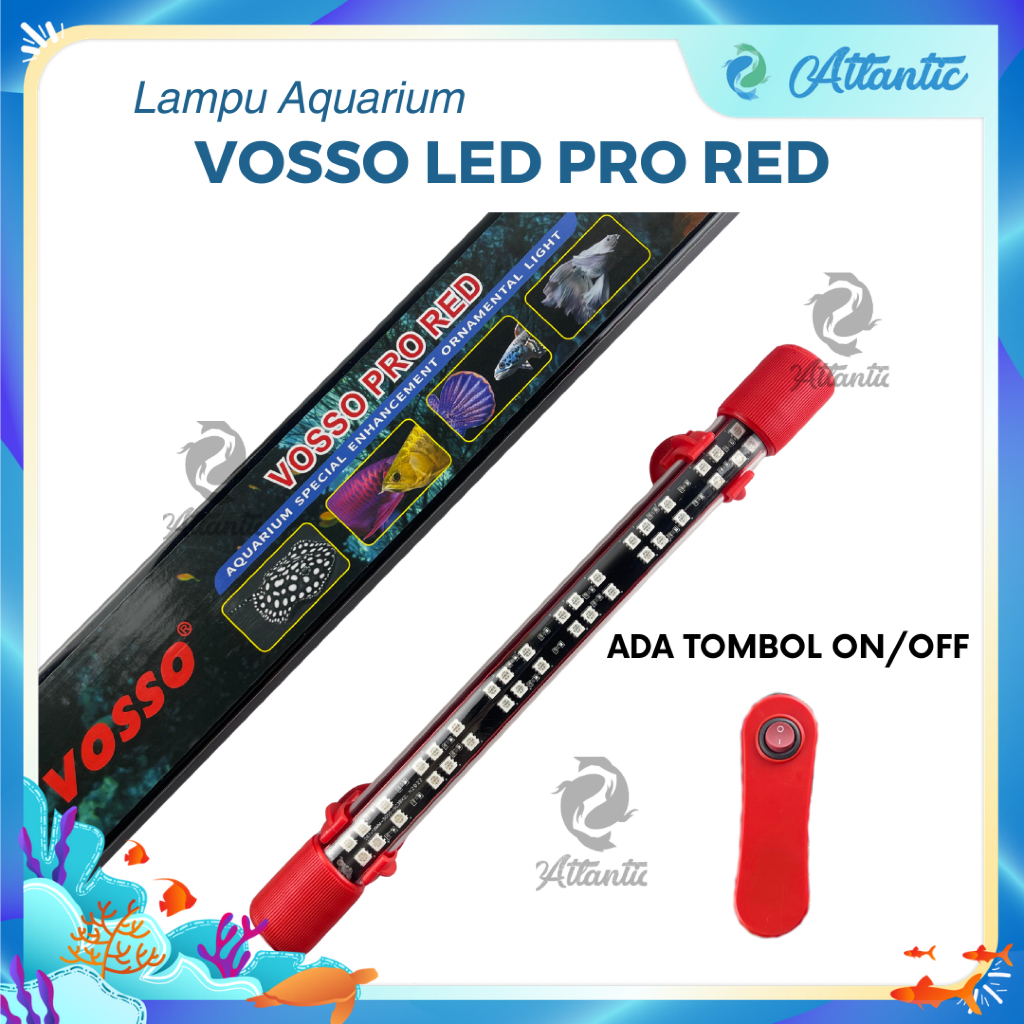 VOSSO PRO RED VIEW 400 600 800 1000 LAMPU IKAN KOI ARWANA CHANNA