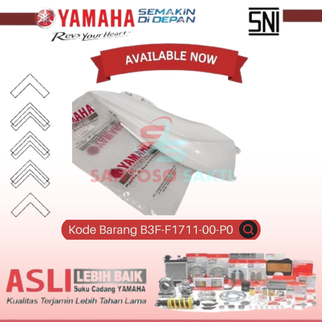 Cover Body Bodi Samping Belakang Kiri Lexi Putih ORIGINAL YAMAHA B3F-F1711-00-P0