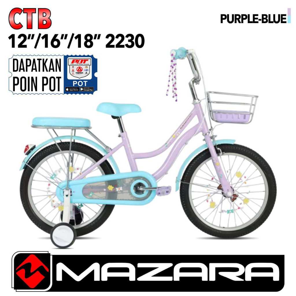 SEPEDA ANAK PEREMPUAN 12 16 18 INCH MAZARA 2230 / MAZARA 2230-5 TERBARU