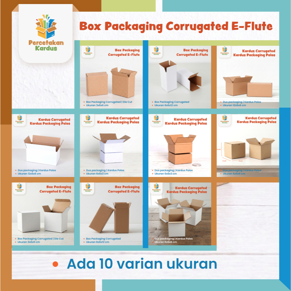 Sablon / Cetak BOX KARDUS PACKING KECIL | DUS PACKING LAKBAN E-FLUTE | Kardus / Karton Box Souvenir