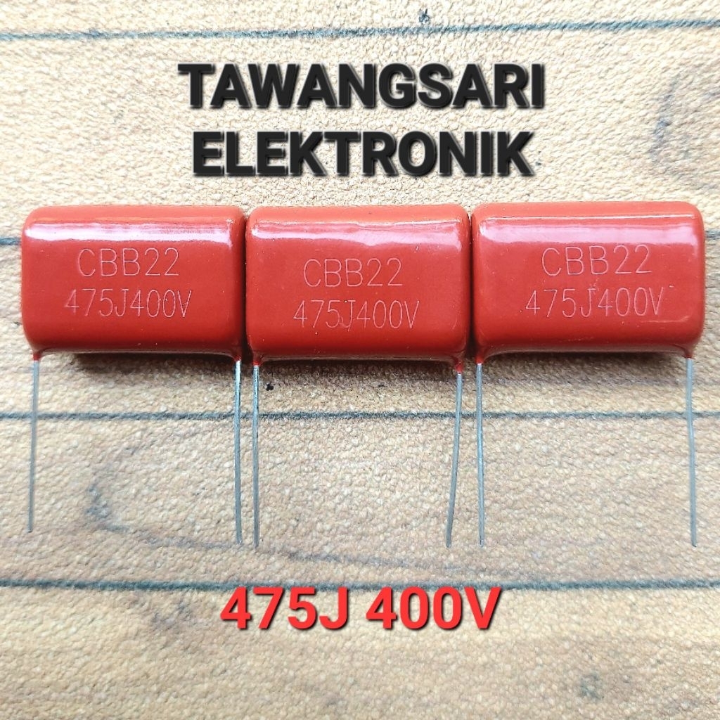 Kapasitor 475J 400V Milar 475 400v New Capasitor Merah 475j 400v