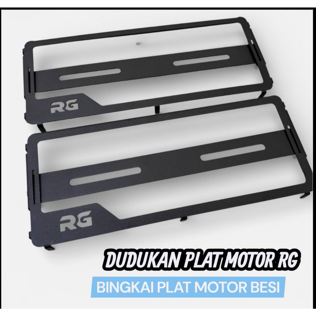 Dudukan Plat Nomor BESI Plat Nomer Motor Bingkai Pelat  besi Nomor Motor Cover Plat Nomer Motor Univ