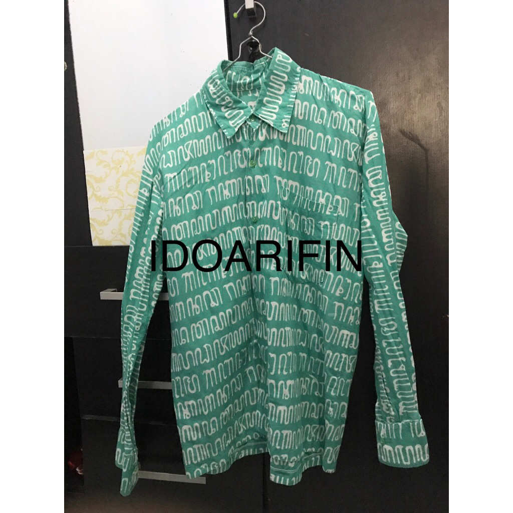 KEMEJA PRIA BATIK AKSARA JAWA PRELOVED