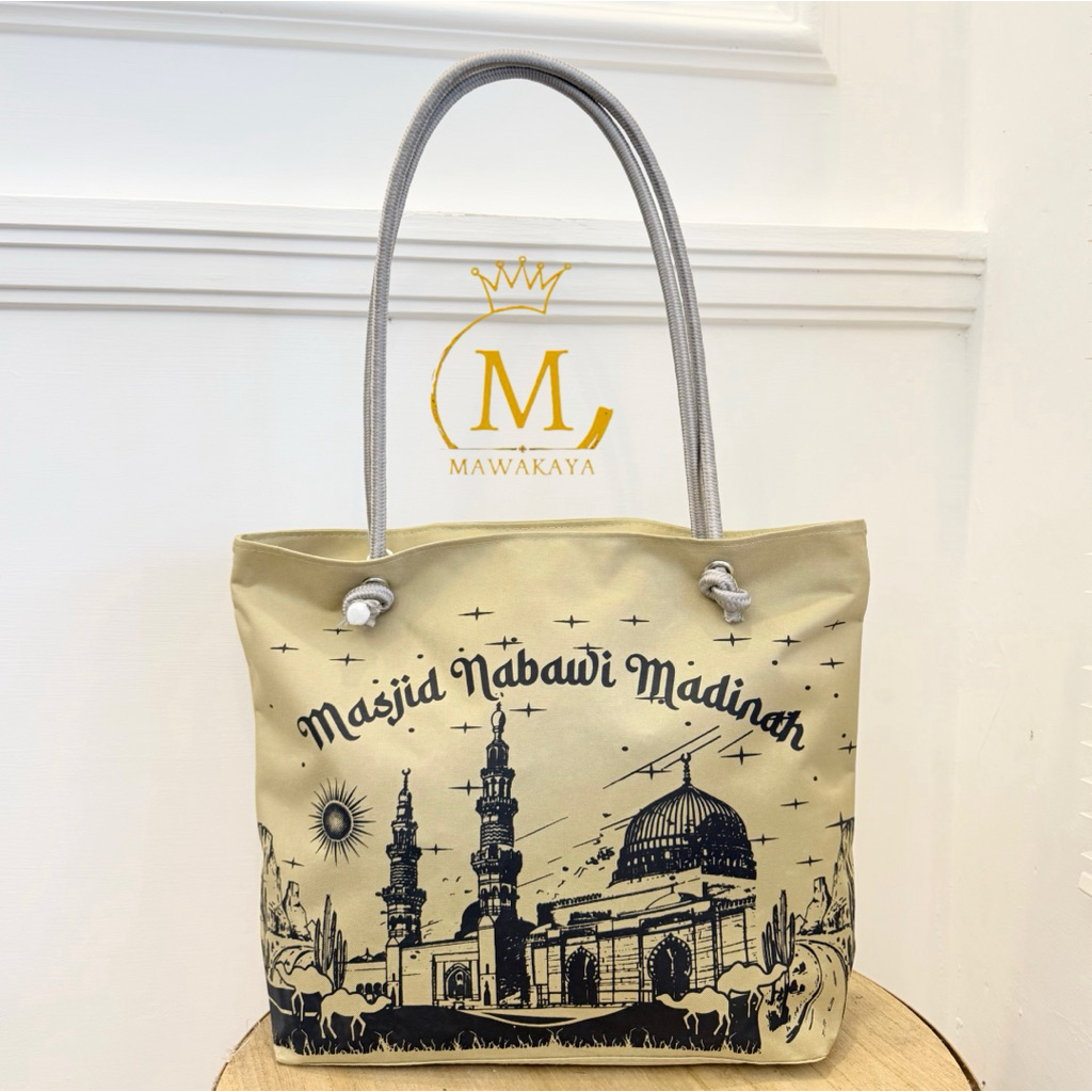 MAWAKAYA Tas Totebag Wanita Untuk Oleh Oleh Haji Dan Umroh