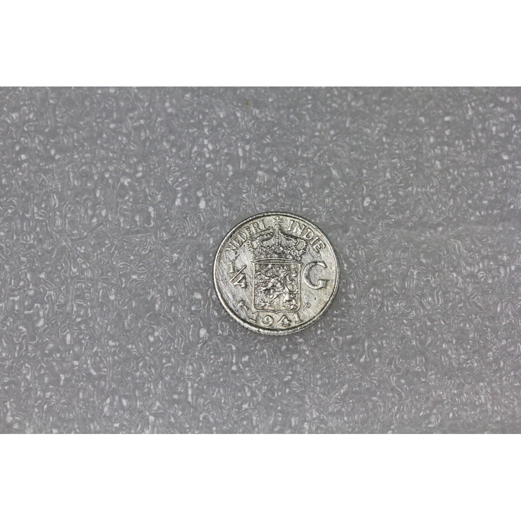 Koin seperempat (1/4) gulden Hindia Belanda tahun 1941