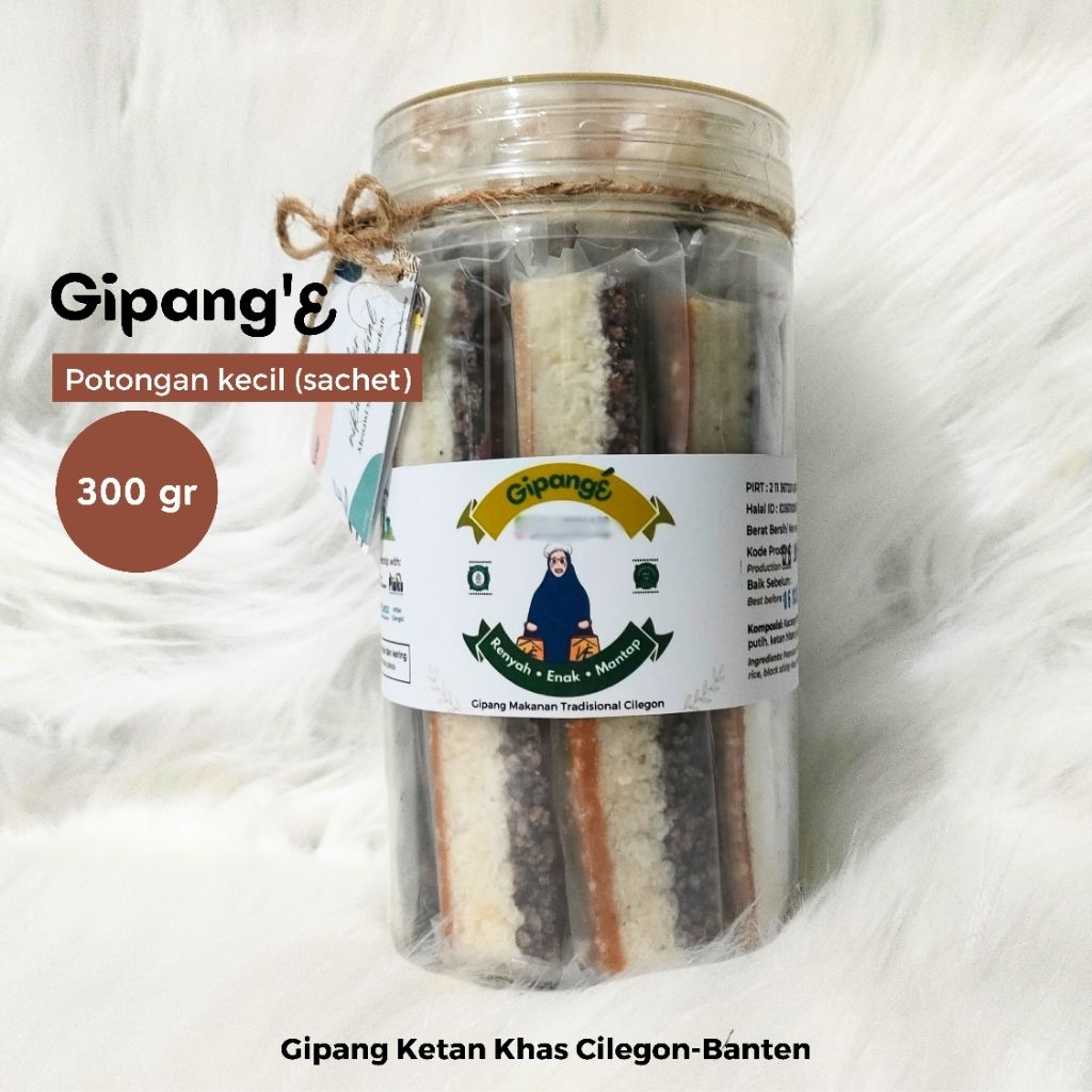 Tabung Besar 300 gr - Gipang Ketan Wijen Sachet Gipang'E Khas Cilegon Banten