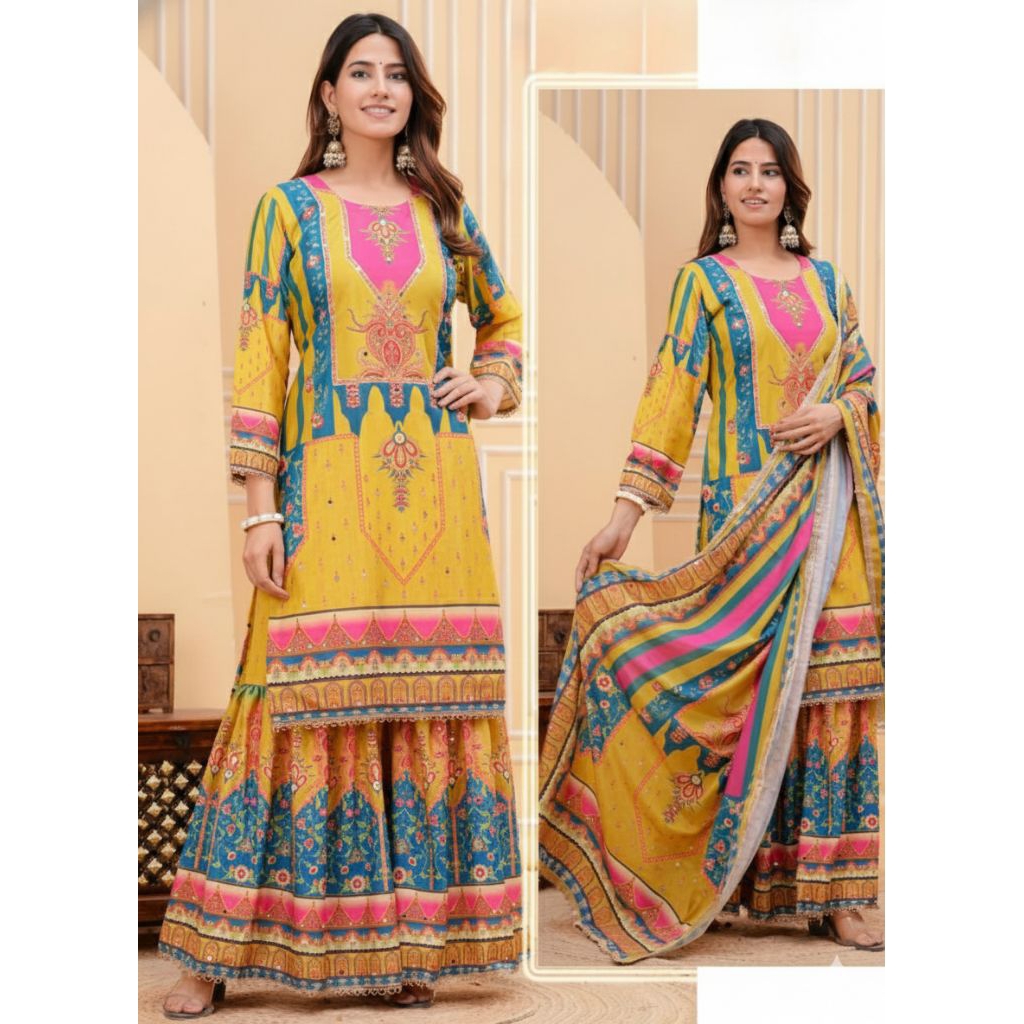 Sharara Zarara Anarkali kurti india gamis India Made in india batik india gamis india dress abaya