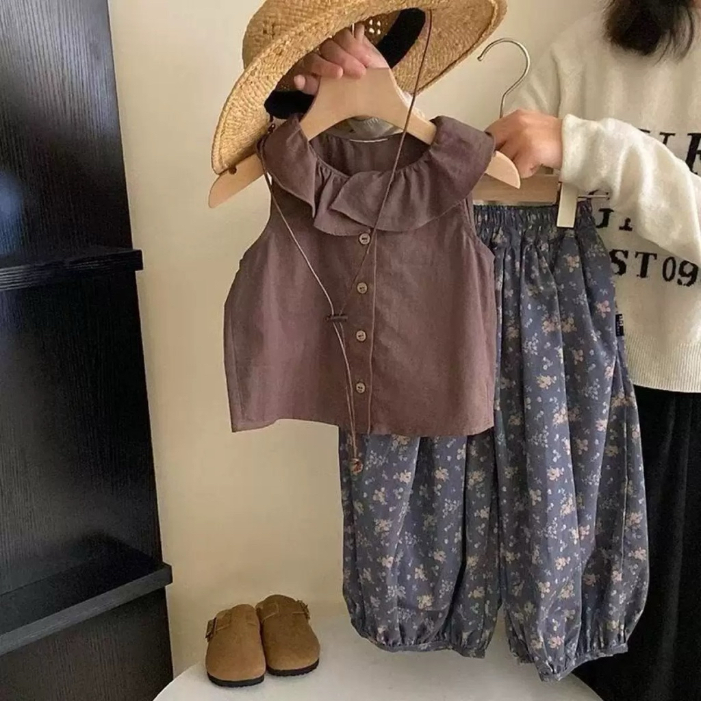 Setelan anak cewek celana panjang import