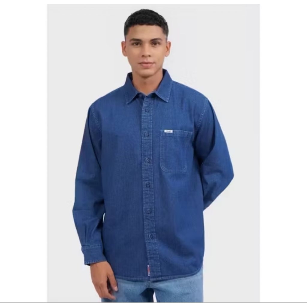 kemeja wrangler denim oversize original