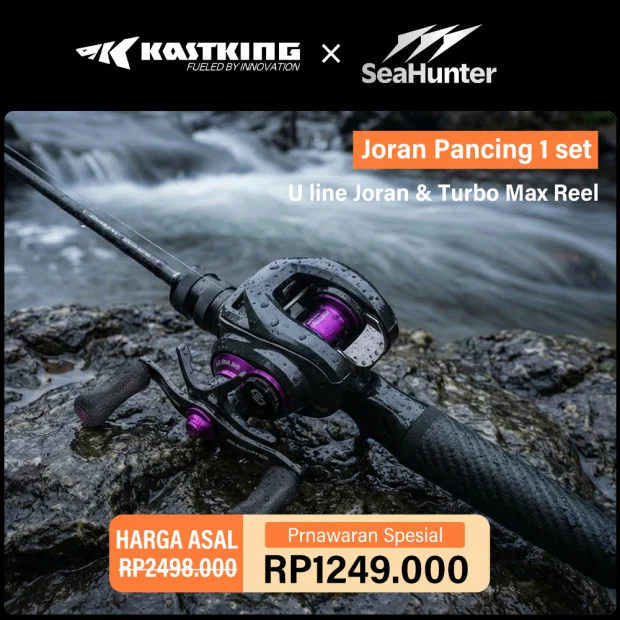 [OFFICIAL]KASTKING x SeaHunter Joran Pancing Casting 1 Set=Reel BC Turbo Max Baitcasting+Joran U-Lin