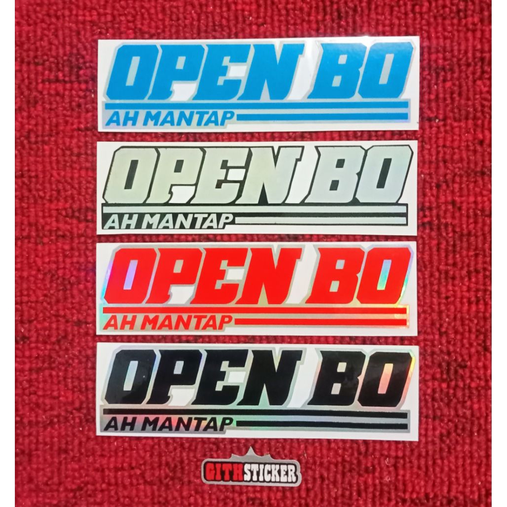 Sticker Stiker Open Bo Cutting Motor