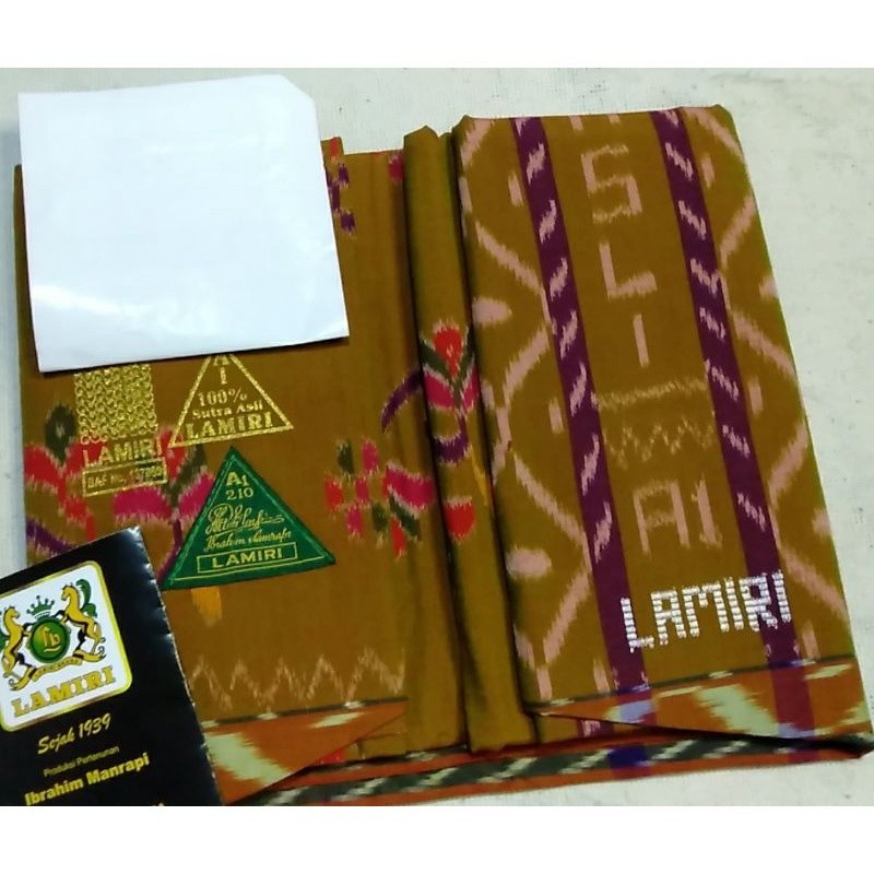 [2.2 GRATIS ONGKIR] SARUNG LAMIRI SUTRA ASLI A1 100% MST S90 JAHIT TENGAH MOTIF KEMBANG TERLARIS