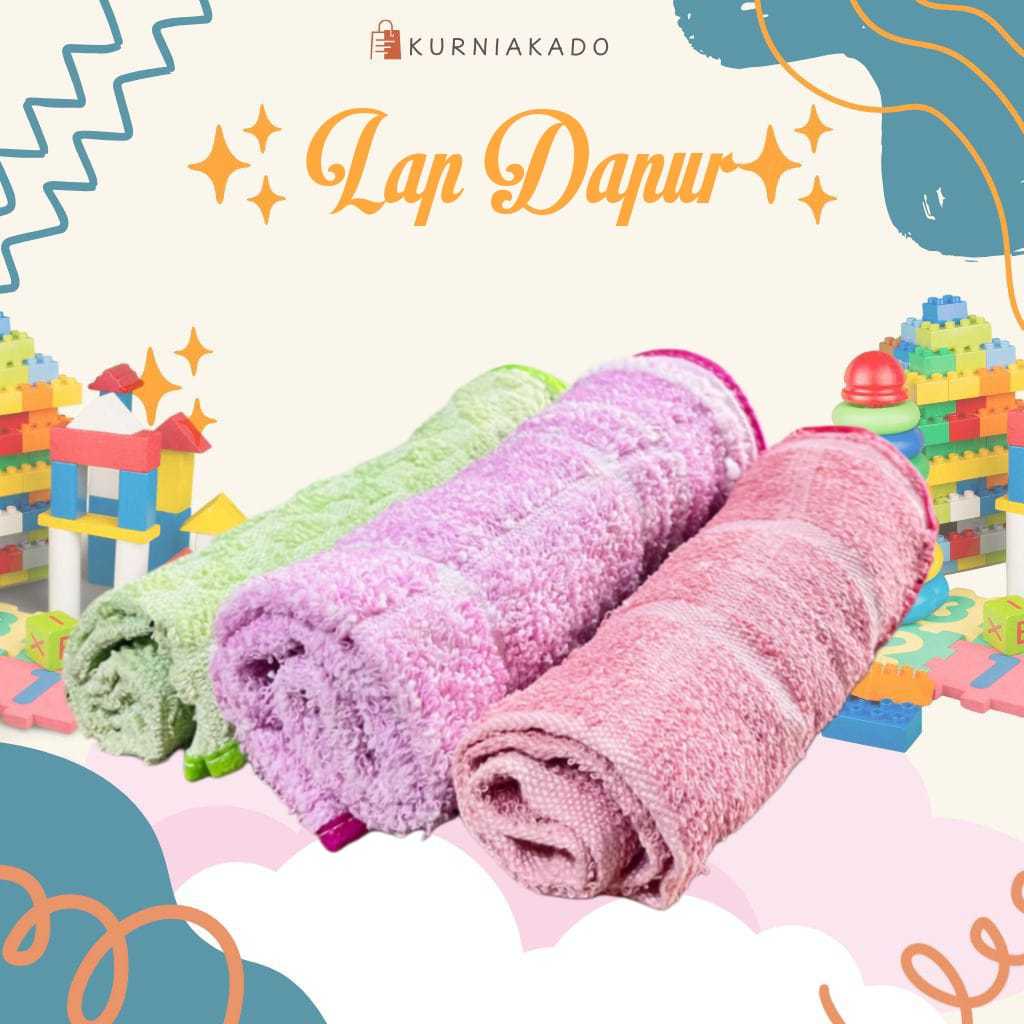 Lap Dapur micro kain lap dapur handuk gantung motif lap cuci tangan hand towel lap meja premium halu