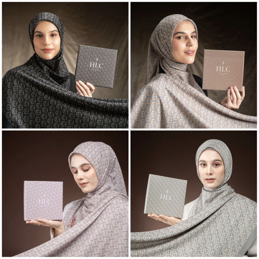 (NEW) Heylocal HLC Signature Monogram Scarf - Size Standard