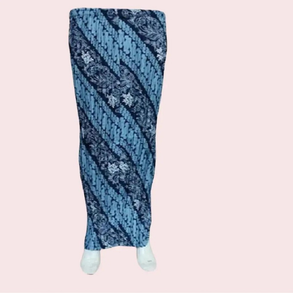 Rok Batik Wanita Plisket Bahan Semi Sutera Silky Motif 02