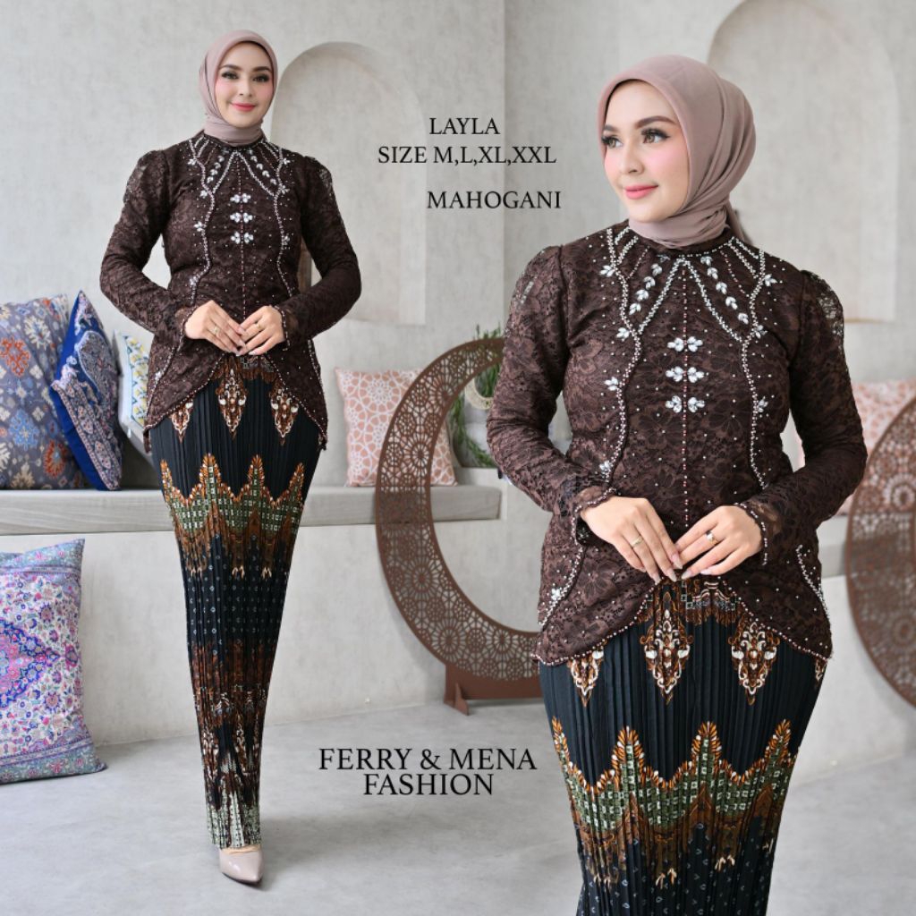 Setelan Kebaya brukat Nayla payet