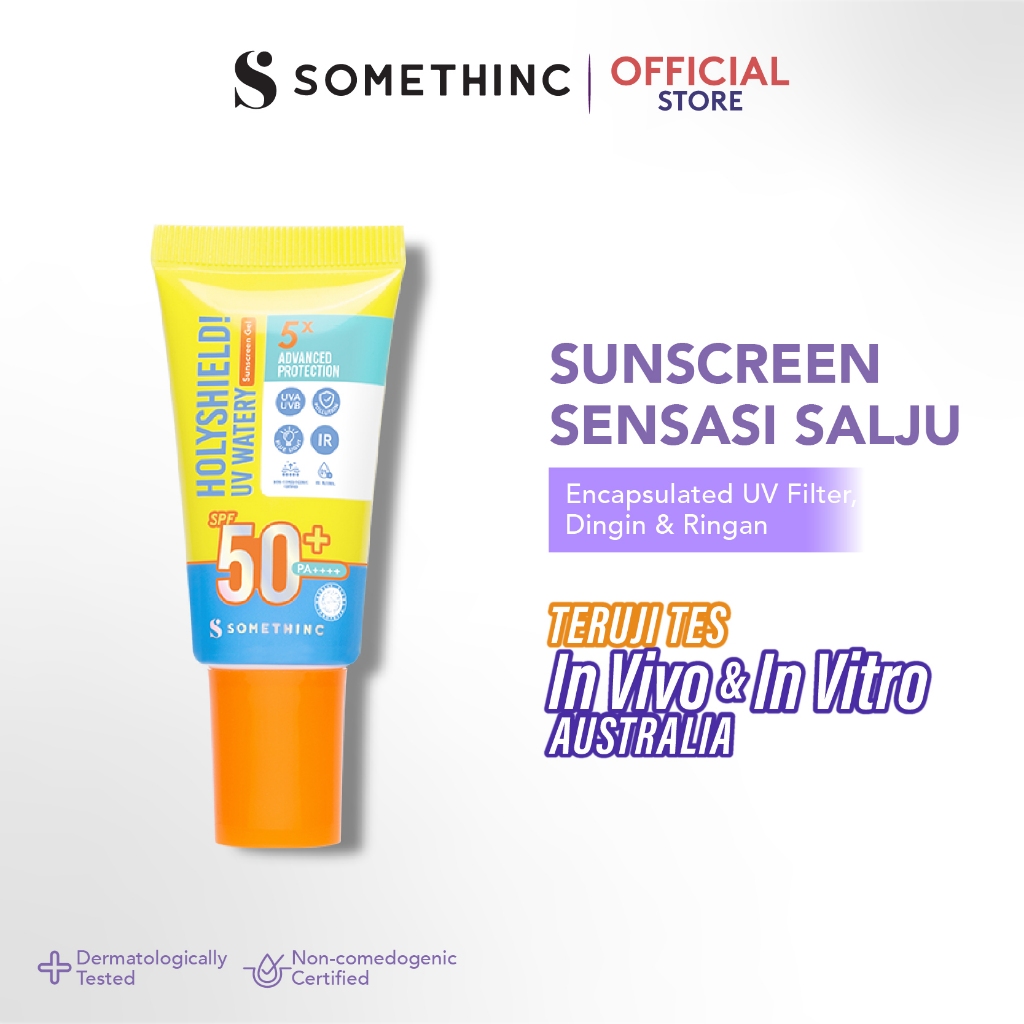 SOMETHINC Holyshield! UV Watery Sunscreen Gel SPF 50+ PA++++ - Physical Sunscreen, Sunscreen untuk K