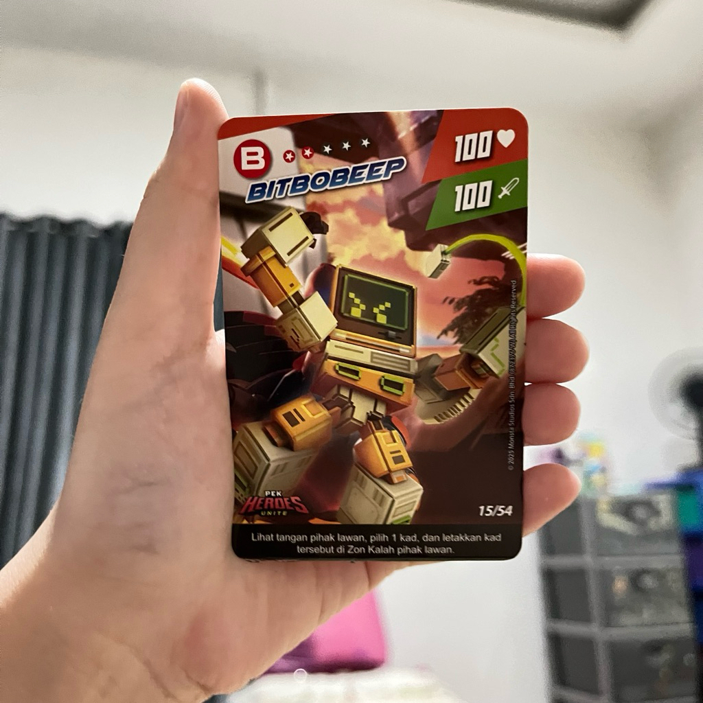 [1 PCS] Kartu Bitbobeep Pek Heroes Unite ORI Malaysia