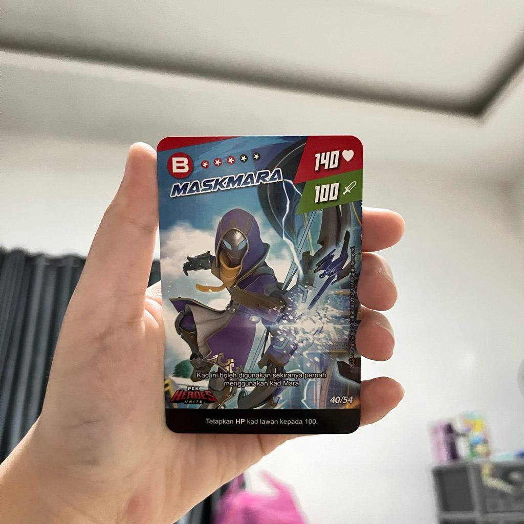[1 PCS] Kartu Maskmara Pek Heroes Unite ORI Malaysia