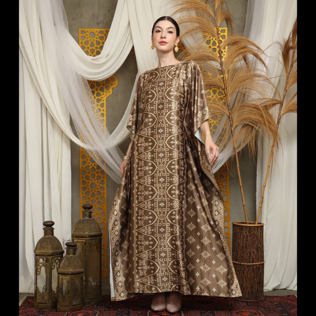 Kaftan Coklat | Kaftan Bronze | Kaftan Brown | Kaftan Modern | Kaftan Jumbo | Long Kaftan | Dress Br