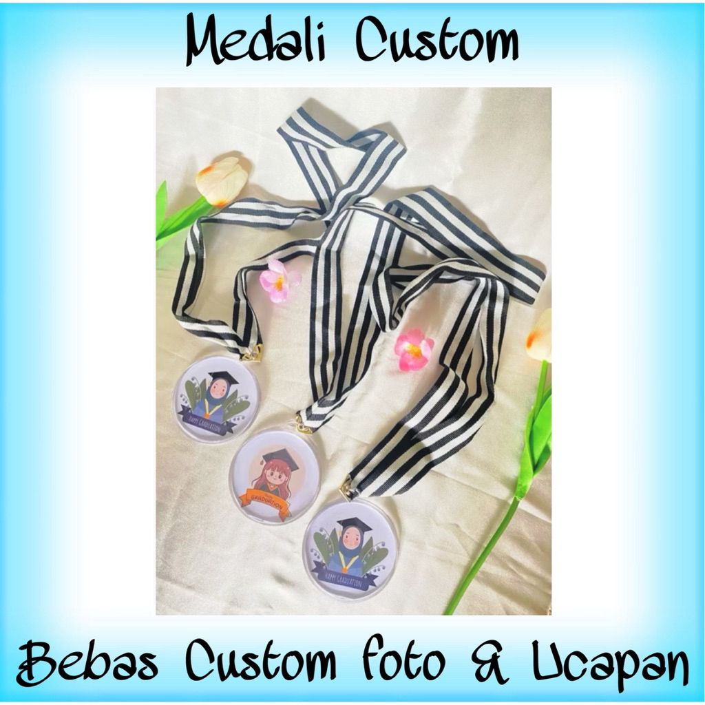 MEDALI CUSTOM/ MEDALI WISUDA/MEDALI JUARA/ CUSTOM BEBAS MEDALI
